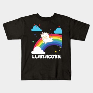 'Llama Unicorn LlamaCorn Rainbow' Alpaca Llama Trendy Gift Kids T-Shirt